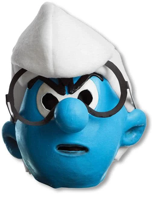 Kindermaske Schlaubischlumpf 1 Kindermaske Schlaubischlumpf