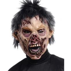 Beißer Zombie Maske Mit Haaren