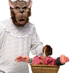 Böser Wolf Im Oma Kostüm -Karnevals-Werbeartikelladen boeser wolf maerchenkostuem werwolf tierkostuem rotkaeppchen kostuem mit wolfskostuem 19959 03