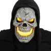 Gelbe Flammen Skull LED Maske