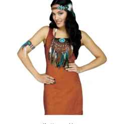 Braunes Fransenkleid Mix U. Match -Karnevals-Werbeartikelladen fransen kleid braun karnevalkleid faschingskleid finge woman dress brown 25792 3