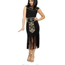 Schwarzes Fransenkleid Mix U. Match -Karnevals-Werbeartikelladen fransen kleid schwarz karnevalkleid faschingskleid finge woman dress black bild4 25793