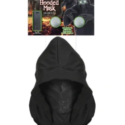 Gesichtslose Maske Mit Grünen Leuchtaugen -Karnevals-Werbeartikelladen gesichtlose maske mit leuchtaugen faceless maske mit leuchtend gruenen augen 38087 03