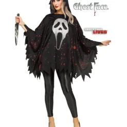 Glitzer Poncho Ghost Face
