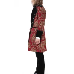 Gothic Aristokrat Herren Mantel Gold Rot Brokat 6 Gothic Aristokrat Herren Mantel Gold Rot Brokat -Karnevals-Werbeartikelladen gothic aristokrat herrenmantel gold rot brokatmuster gothic aristocrat mens coat gothic mantel 39102 3