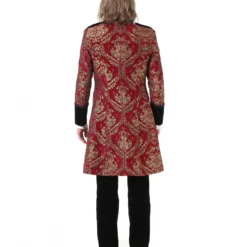 Gothic Aristokrat Herren Mantel Gold Rot Brokat 7 Gothic Aristokrat Herren Mantel Gold Rot Brokat -Karnevals-Werbeartikelladen gothic aristokrat herrenmantel gold rot brokatmuster gothic aristocrat mens coat gothic mantel 39102 4