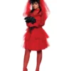 Rotes Gothic Braut Damen Kostüm
