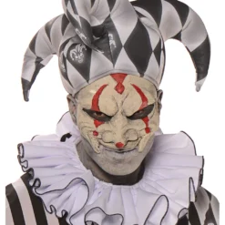 Harlekin Halbmaske Weiß
