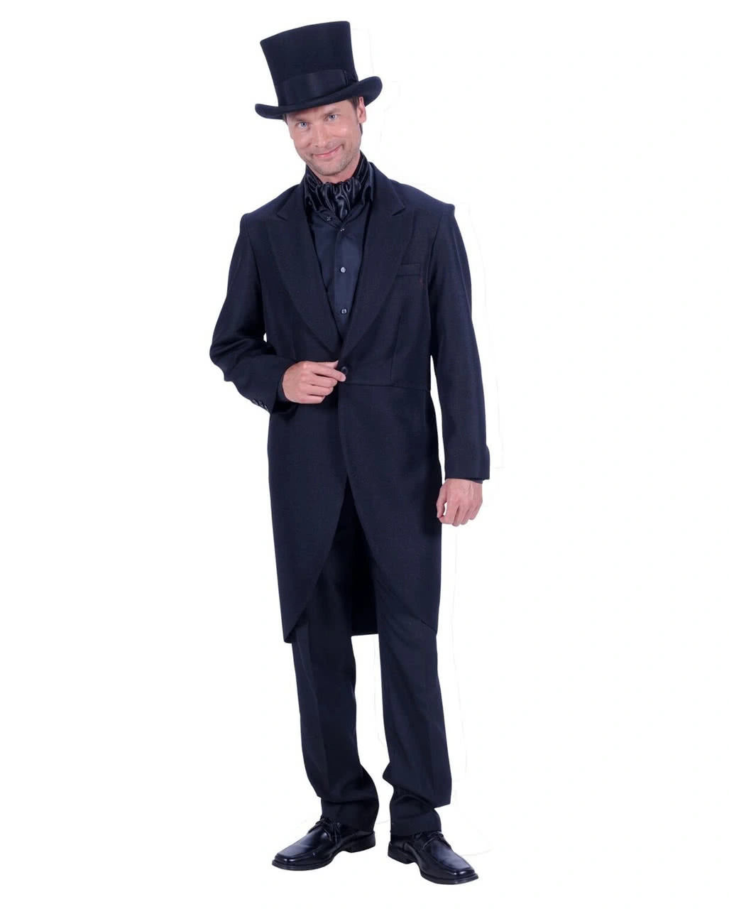 Schwarzer Herrenfrack Deluxe 1 Schwarzer Herrenfrack Deluxe