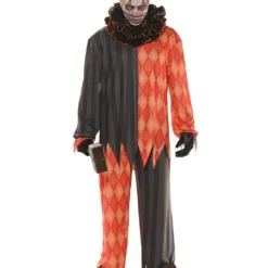 Böser Clown Kostüm Mit Rüschenkragen