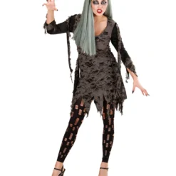 Living Dead Zombie Damenkostüm -Karnevals-Werbeartikelladen living dead zombie frauenkostuem living dead zombie womans costueme 38643 02