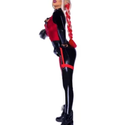 Erotischer Harley Bodysuit Kostüm -Karnevals-Werbeartikelladen sexy harley catsuit kostuem sexy harley catsuit costume erotischer harley quinn bodysuit 53711 4