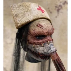 Horror Nurse Maske -Karnevals-Werbeartikelladen silent nurse horrormaske halloween und horror masken fuer haunted maze und geisterhaus nurse mask 50631 4
