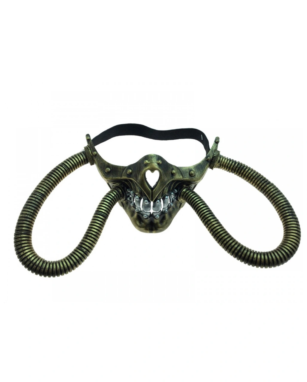Steampunk Totenkopf Halbmaske Mit Schlauch 1 Steampunk Totenkopf Halbmaske Mit Schlauch