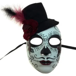 Day Of The Dead Maske Mit Mini Zylinder 5 Day Of The Dead Maske Mit Mini Zylinder -Karnevals-Werbeartikelladen sugar skull maske mit mini zylinder day of the dead maske mit mini zylinder 50518 01