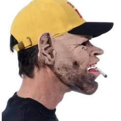 Trucker Redneck Maske Mit Baseball Cap -Karnevals-Werbeartikelladen trucker hillbilly maske mit baesball cap redneck trucker latex mask with cap halloween and carnival masken 39670 4