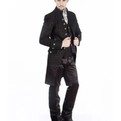 Viktorianischer Gothic Aristokrat Herren Mantel Schwarz 11 Viktorianischer Gothic Aristokrat Herren Mantel Schwarz -Karnevals-Werbeartikelladen viktorianischer gothic aristokrat herren mantel schwarz victorian gothic aristocrat mens coat black 39107 6