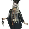 Kostümponcho Voodoo Skelett