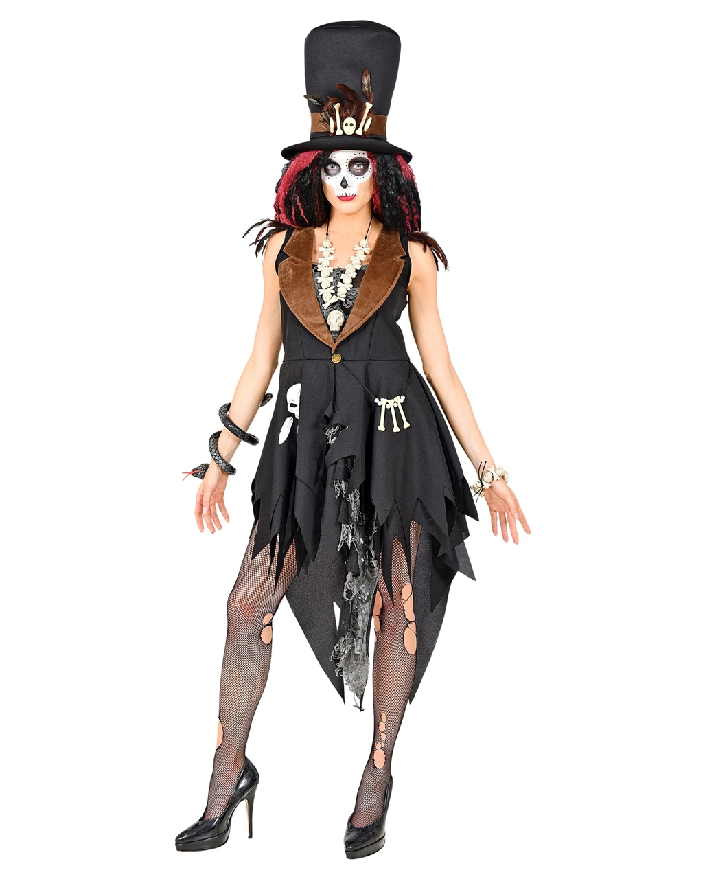 Voodoo Priesterin Halloween Kostüm 2 Voodoo Priesterin Halloween Kostüm – Bild 2