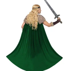 Wikingerin Kostüm Mit Umhang Für Damen -Karnevals-Werbeartikelladen wikingerin damenkostuem mit umhang 38124 03