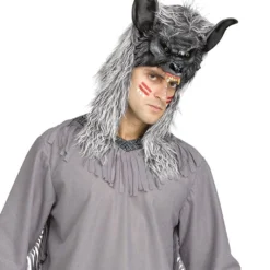 Wolfs Krieger Kostüm Für Herren -Karnevals-Werbeartikelladen wolfs krieger herrenkostuem karnevalkostuem faschings kostuem fuer maenner wolf warrior costume 25808 3