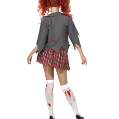 Zombie Schoolgirl Kostüm -Karnevals-Werbeartikelladen zombie schulmaedchen kostuem high school halloween verkleidung schuluniform horror kostuem 20981 3