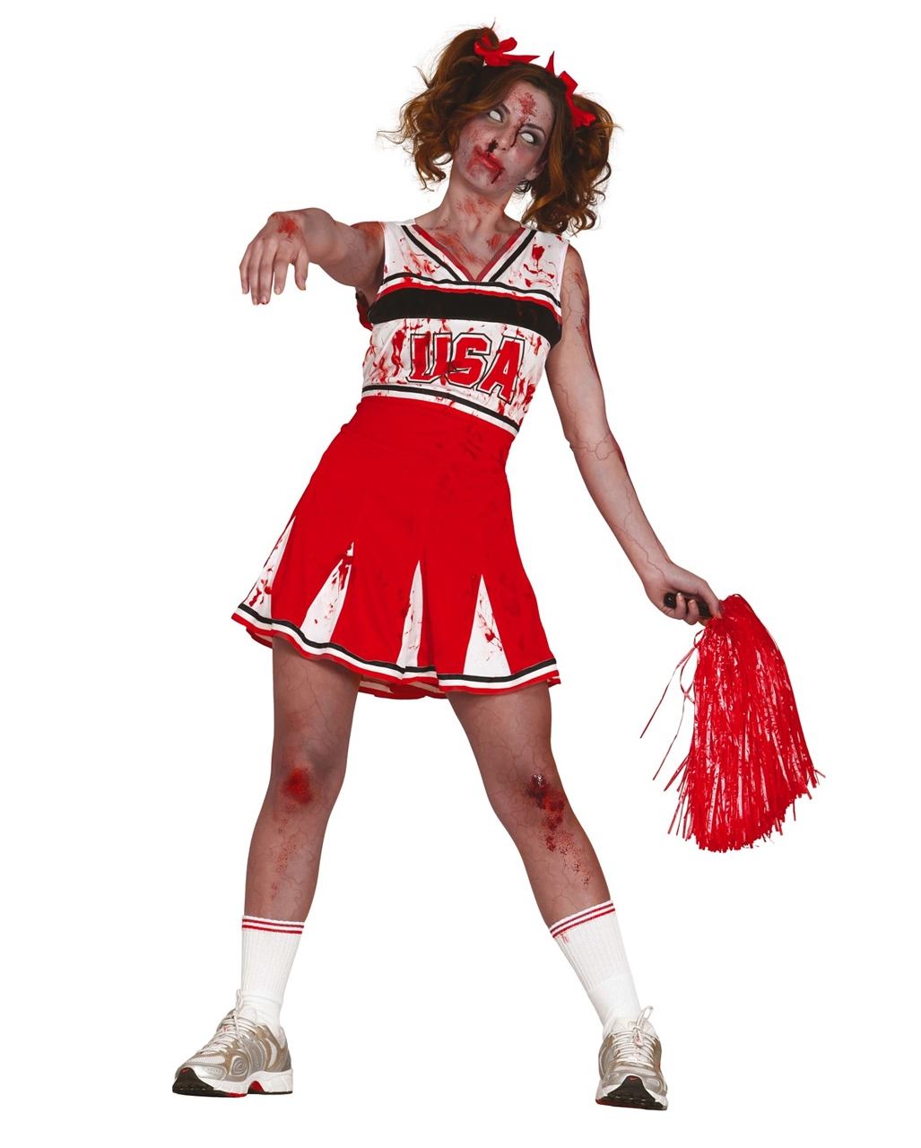 Zombie Cheerleader Damenkostüm 1 Zombie Cheerleader Damenkostüm